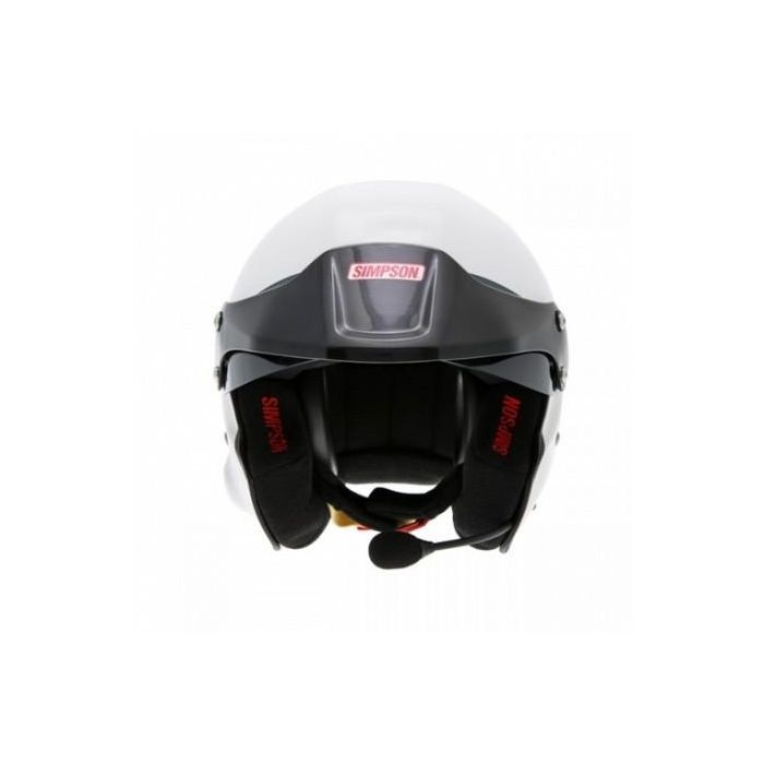 Casco Rally Blanco Talla XS Hans Visera Negra SIMAA0130EG2M54 1
