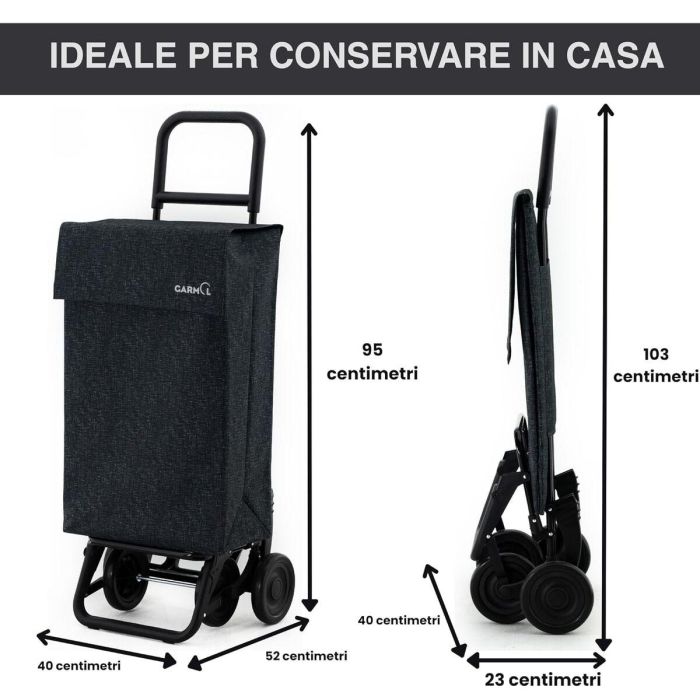 Carro de Compra Garmol 6012G5 PO Negro 1