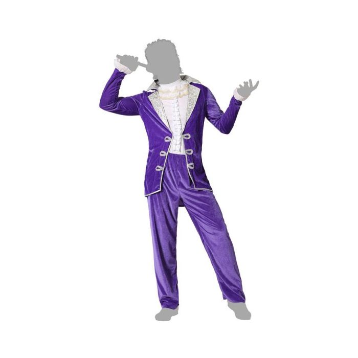 Disfraz Estrella Rock Morado Adulto XL 4