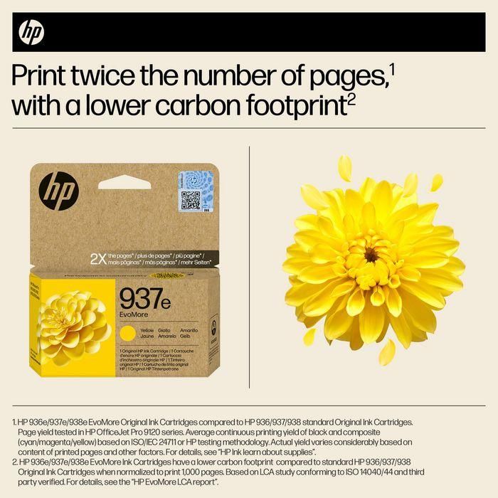 HP 937e Cartucho Tinta Original Amarillo EvoMore - Alto Rendimiento Doble Páginas para Impresión Empresarial Sostenible 2 HP 937e Cartucho Tinta Original Amarillo EvoMore - Alto Rendimiento Doble Páginas para Impresión Empresarial Sostenible 2