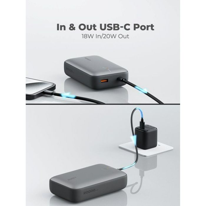 Powerbank Aukey PB-Y57 Gris 20000 mAh 2 Powerbank Aukey PB-Y57 Gris 20000 mAh 2