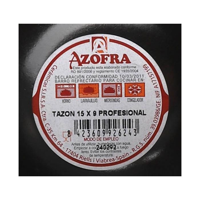 Azofra Bowl Desayuno Negro Mate 15 x 9 cm con Pie (20 Unidades)