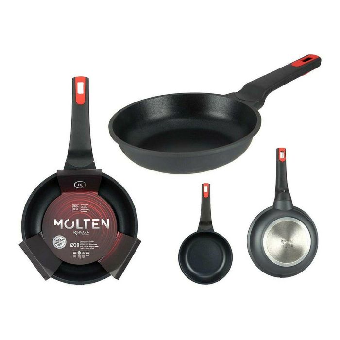 Sartén Kinvara 77775 Molten Negro Aluminio Plástico Baquelita Aluminio fundido 3