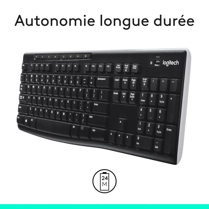 Logitech K270 Teclado Inalámbrico Francés AZERTY 2