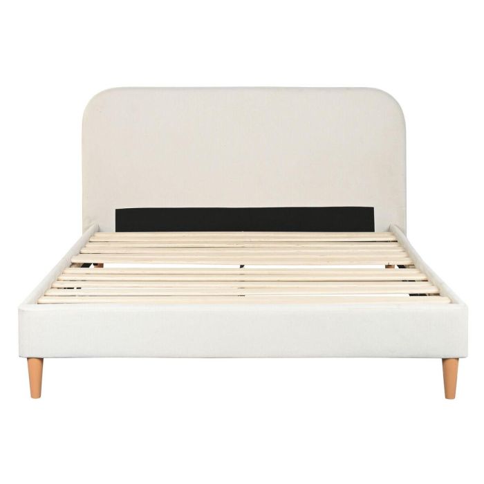 DKD Home Decor Cama Urban Crudo 219x104x170 cm para colchón de 150x200 de Poliéster y Madera 1