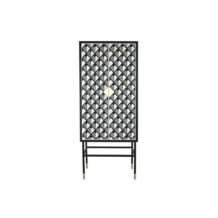 Armario Moderno DKD Home Decor Blanco Negro 40 x 180 x 75 cm 5 Armario Moderno DKD Home Decor Blanco Negro 40 x 180 x 75 cm 5