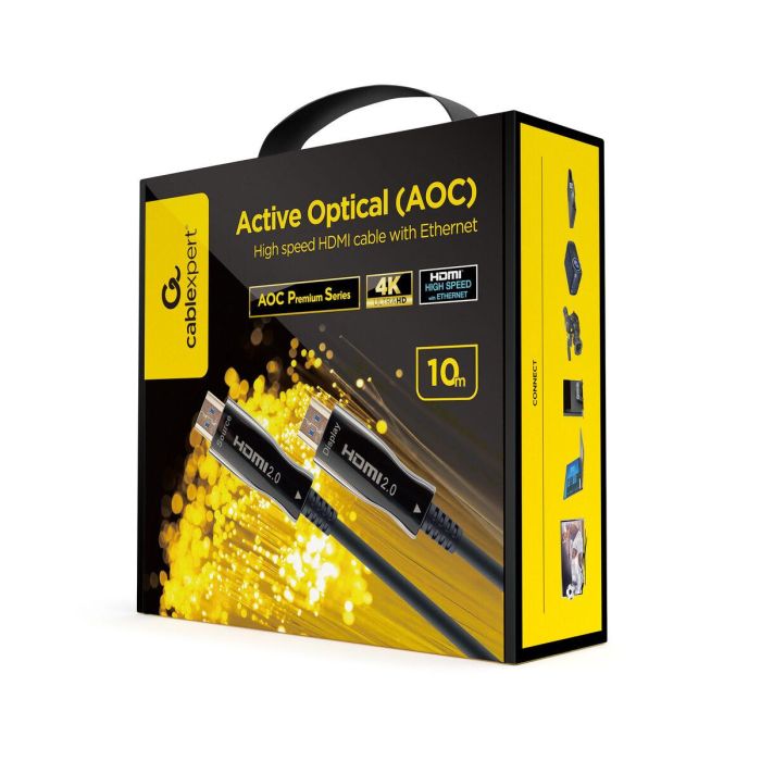 Cable HDMI GEMBIRD CCBP-HDMI-AOC-10M-02 10 m Negro 2 Cable HDMI GEMBIRD CCBP-HDMI-AOC-10M-02 10 m Negro 2