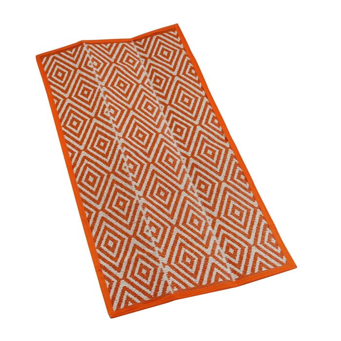 Alfombra Picnic Naranja Rombos Versa 90X1CM (2 Unidades) 2 Alfombra Picnic Naranja Rombos Versa 90X1CM (2 Unidades) 2