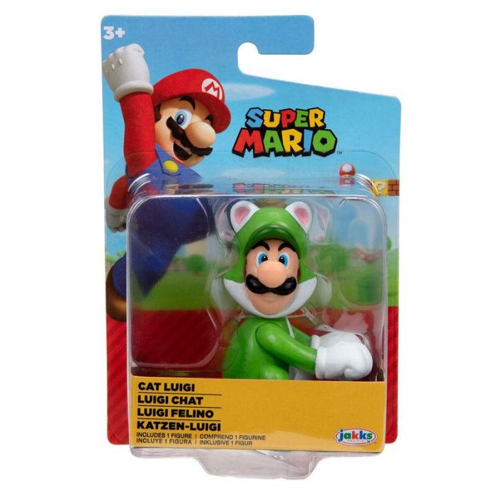 Nintendo Figura Luigi Felino Super Mario Articulado 6,5cm