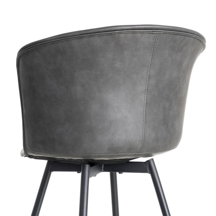 Silla Negro Metal / Simil Piel 53 X 51,50 X 76 cm