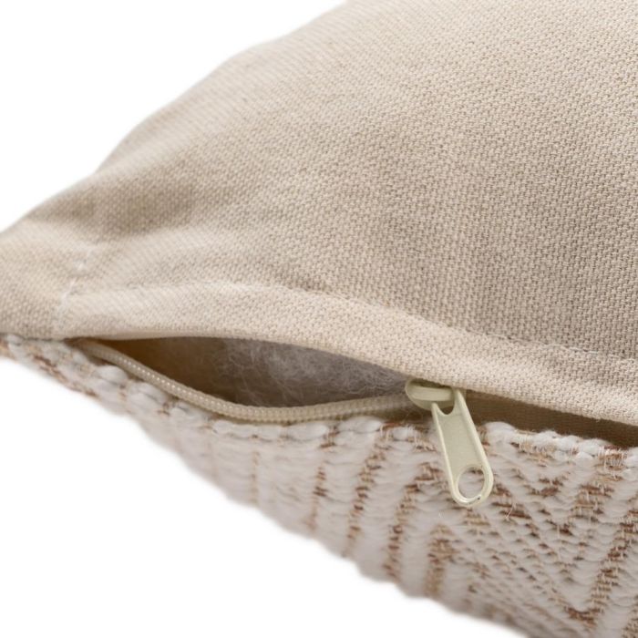 Cojín Blanco/Beige Algodón Decoración 45 X 45 cm