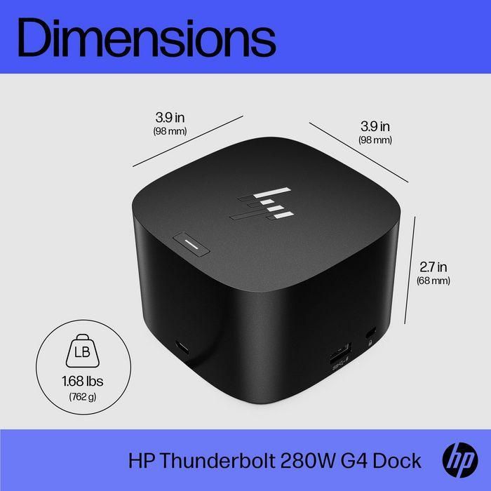 HP Thunderbolt Dock 280W G4 w/Combo Cable 4 HP Thunderbolt Dock 280W G4 w/Combo Cable 4