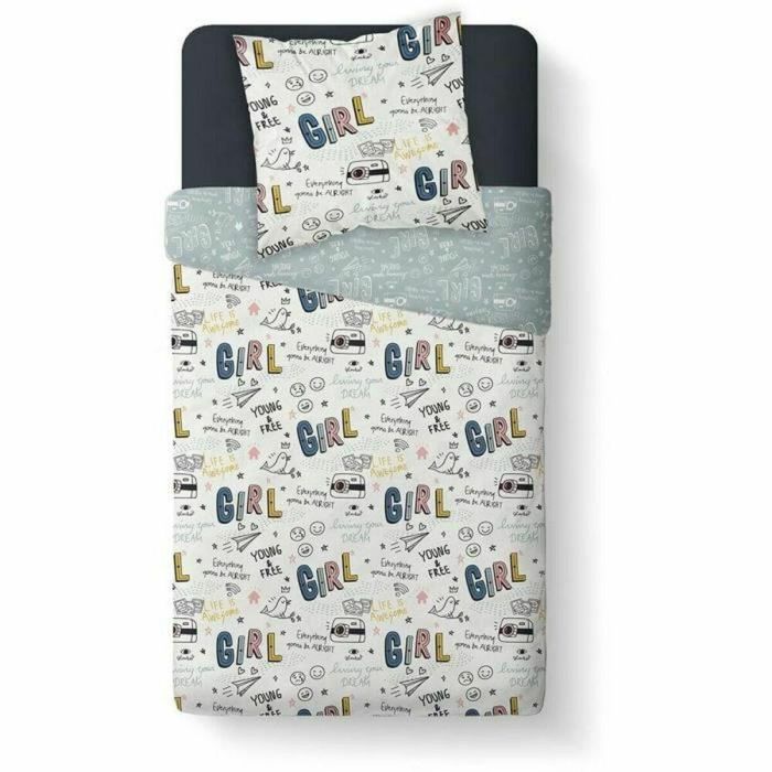 TODAY Kids First 1.11 Juego de cama para niños - 1 persona - Funda nórdica 140 x 200 y 1 funda de almohada 63 x 63 - Impresión en blanco 1 TODAY Kids First 1.11 Juego de cama para niños - 1 persona - Funda nórdica 140 x 200 y 1 funda de almohada 63 x 63 - Impresión en blanco 1