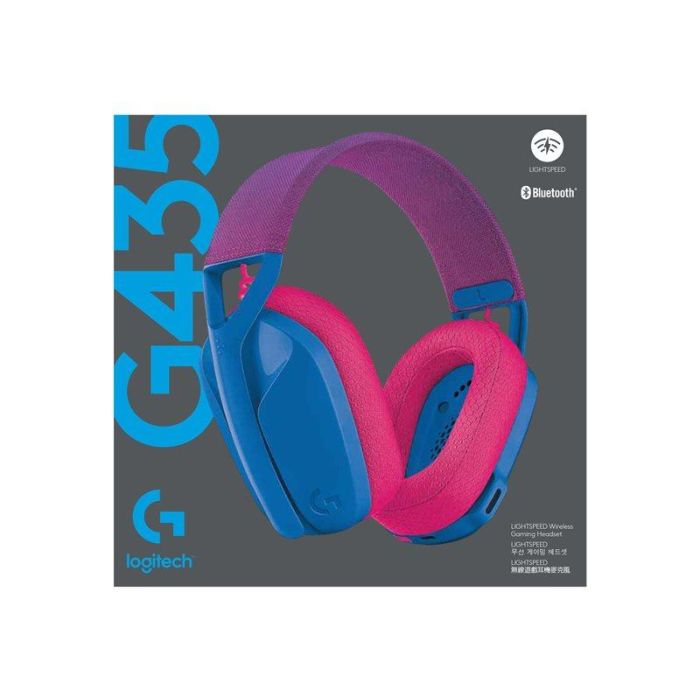 Logitech Auriculares G435 Gaming Inalámbricos Bluetooth/LIGHTSPEED con Micrófono Integrado, Sonido Envolvente Dolby Atmos, para PC y Consolas - Azul 3 Logitech Auriculares G435 Gaming Inalámbricos Bluetooth/LIGHTSPEED con Micrófono Integrado, Sonido Envolvente Dolby Atmos, para PC y Consolas - Azul 3