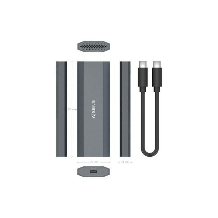 AISENS - CAJA EXTERNA M.2 (NGFF) ASM2-029GR NVMe A USB3.2 GEN2, GRIS 2 AISENS - CAJA EXTERNA M.2 (NGFF) ASM2-029GR NVMe A USB3.2 GEN2, GRIS 2