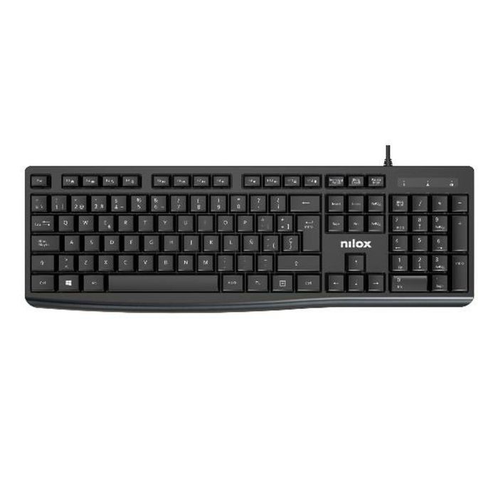 Teclado Nilox NXKBE000013 Negro Qwerty Español 1