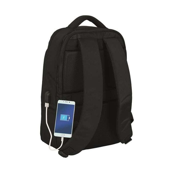 Mochila para Portátil y Tablet con Salida USB The Mandalorian Negro 9