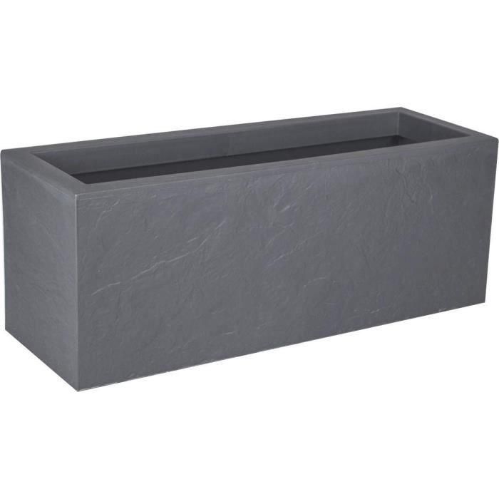 EDA JARDINERE VOLCANIA'UP 57 L - IMITIVA DE LA Decoración de piedra - 79.5 x 29.5 x 29.5 cm - Gralet Gray 1