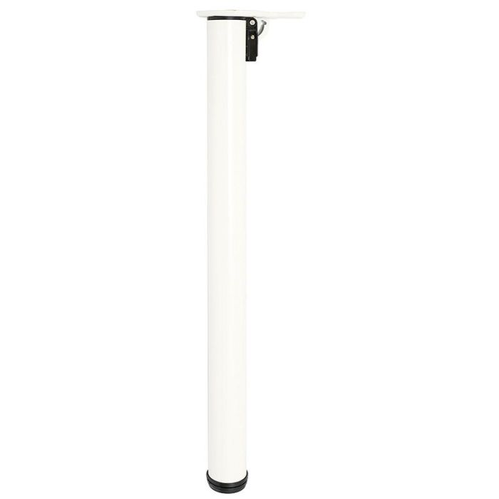 Herrajes Alk Pata de Mesa Plegable Ø50mm Regulable Altura 710-740mm Serie Plega Color Blanco RAL 9010 (Unidad)
