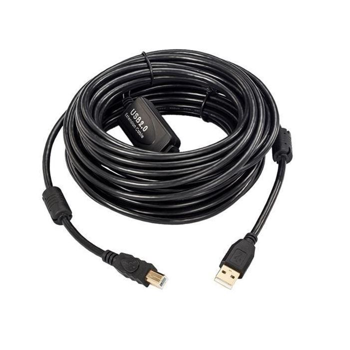 MicroConnect Cable USB 2.0 A-B Activo con Repetidor Integrado 10m, hasta 0.48 Gbit/s, para Impresoras/Escáneres