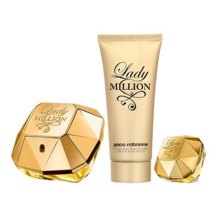 Paco Rabanne, Lady Million Edp 80 Vapo+Body 100+Edp 5 mL