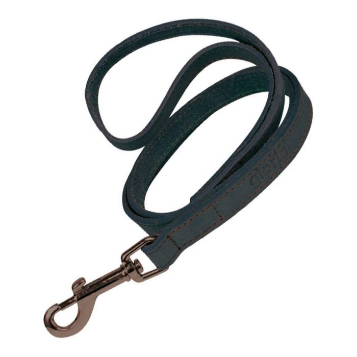 Gloria Correa Oasis para Perro de Cuero Reforzado y Robusto con Mosquetón Seguro para Paseos Largos 100 cm x 15 mm Negro 1