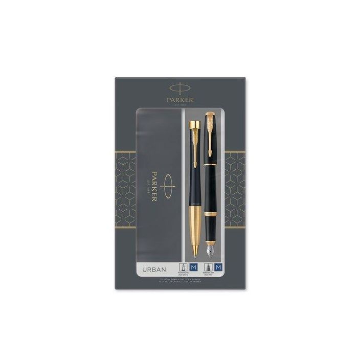Juego Boligrafo+Pluma Parker Urban Negro Gt Juego Boligrafo+Pluma Parker Urban Negro Gt