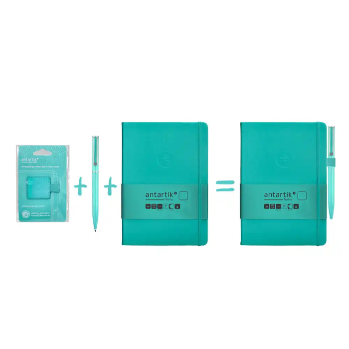 Antartik Portabolígrafos Autoadhesivo Turquesa PU Elástico para Cuaderno hasta 15mm 40x40mm 10 Antartik Portabolígrafos Autoadhesivo Turquesa PU Elástico para Cuaderno hasta 15mm 40x40mm 10