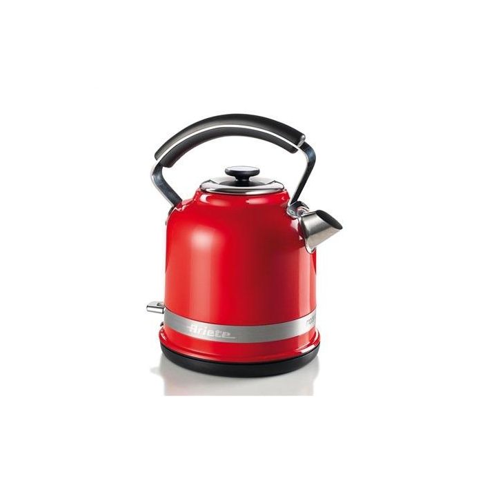 Ariete 2854/00 Hervidor Eléctrico Moderna Rojo 1.7 Litros Acero Inoxidable Termómetro Apagado Automático Diseño Elegante Objeto de Cocina 2
