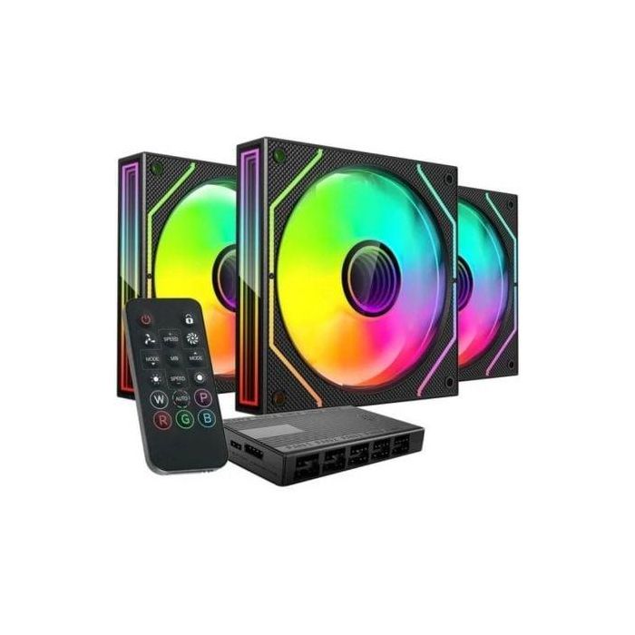 Pack 3 Ventiladores Mars Gaming MF-3DPROKIT/ 12cm + HUB + Mando a Distancia/ ARGB Pack 3 Ventiladores Mars Gaming MF-3DPROKIT/ 12cm + HUB + Mando a Distancia/ ARGB
