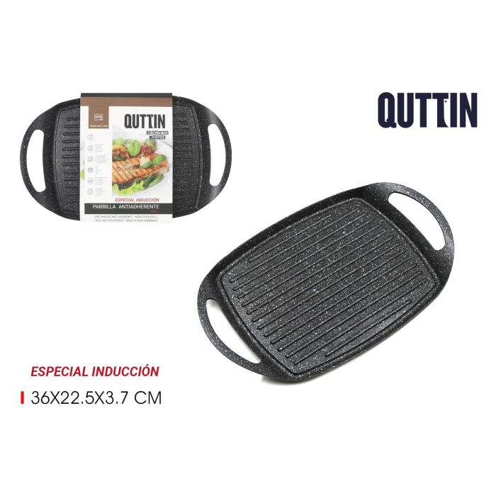 Quttin Parrilla Rectangular Grill 36 x 22.5 x 3.7 cm (6 Unidades)