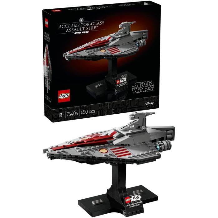 LEGO 75404 Nave de Asalto Clase Acclamator Star Wars: El Ataque de los Clones - Batalla de Geonosis - Modelo Construible y Coleccionable +18 2 LEGO 75404 Nave de Asalto Clase Acclamator Star Wars: El Ataque de los Clones - Batalla de Geonosis - Modelo Construible y Coleccionable +18 2