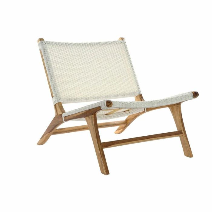 Silla de Jardín DKD Home Decor MB-177833 Blanco Natural PVC Teca 65 x 80 x 68 cm 0 Silla de Jardín DKD Home Decor MB-177833 Blanco Natural PVC Teca 65 x 80 x 68 cm 0