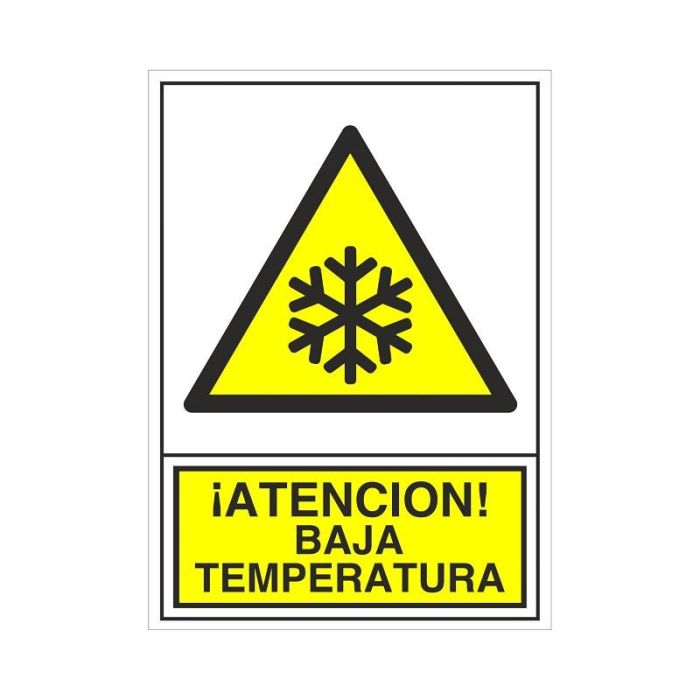 DUVER Señal Atención Baja Temperatura Plástico 420X297mm 1 DUVER Señal Atención Baja Temperatura Plástico 420X297mm 1