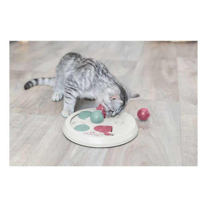 Trixie Activity Flip Board para Gatos - Juego de Inteligencia y Dispensador de Premios, Ø 23 cm, Gris claro y Rosa 4 Trixie Activity Flip Board para Gatos - Juego de Inteligencia y Dispensador de Premios, Ø 23 cm, Gris claro y Rosa 4