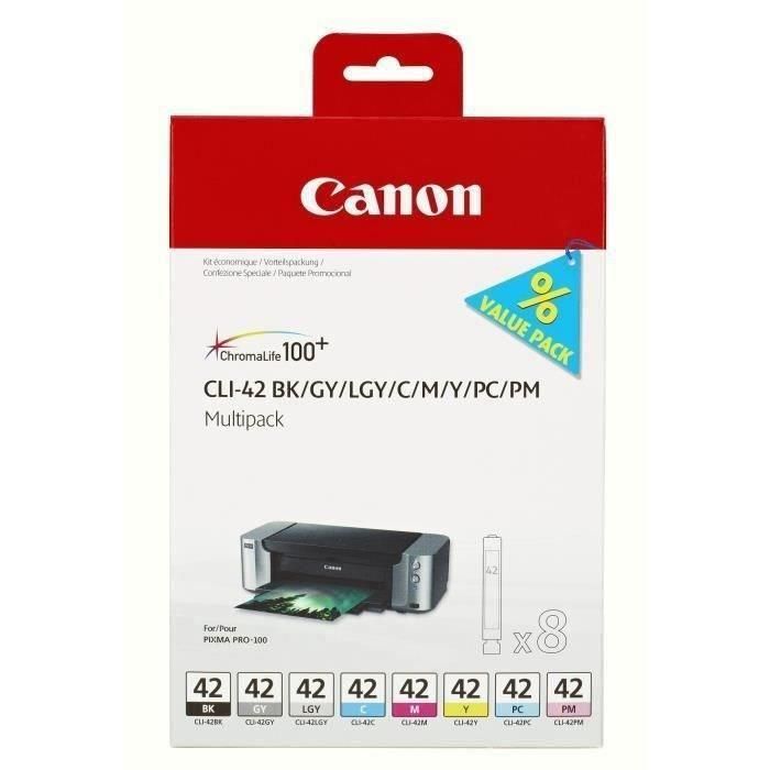 Canon PIXMA PRO-100 Cartuchos Pack 8 colores CLI-42 Canon PIXMA PRO-100 Cartuchos Pack 8 colores CLI-42