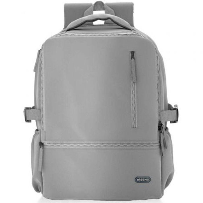 Mochila Aisens ASBG-BP087-GR para Portátiles hasta 15.6"/ Impermeable/ Gris