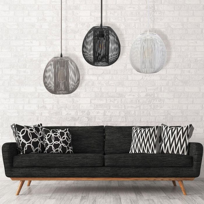 Home Deco Light Luminaire Lámpara Colgante Bola Negra Ø26 cm 3