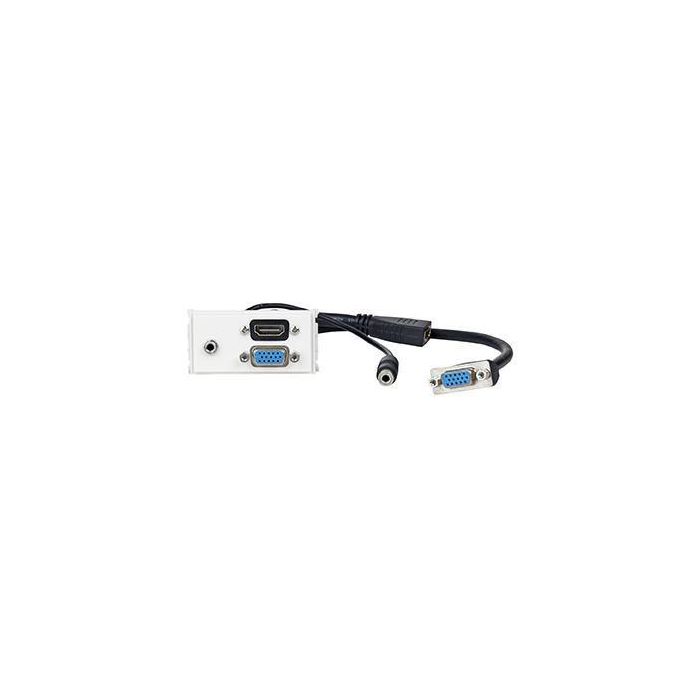Vivolink Outlet Panel VGA + 3.5mm + HDMI, White Vivolink Outlet Panel VGA + 3.5mm + HDMI, White
