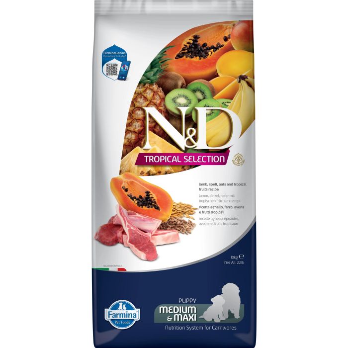 Farmina N&D Dog Puppy Tropical Selection Med Maxi Cordero 10Kg Farmina N&D Dog Puppy Tropical Selection Med Maxi Cordero 10Kg