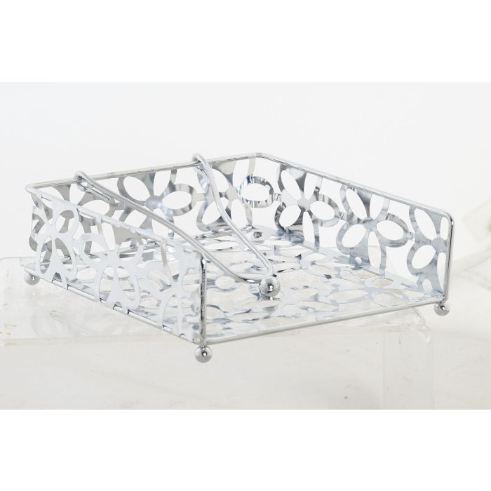 Servilletero Basicos DKD Home Decor Plateado 19 x 6 x 18 cm