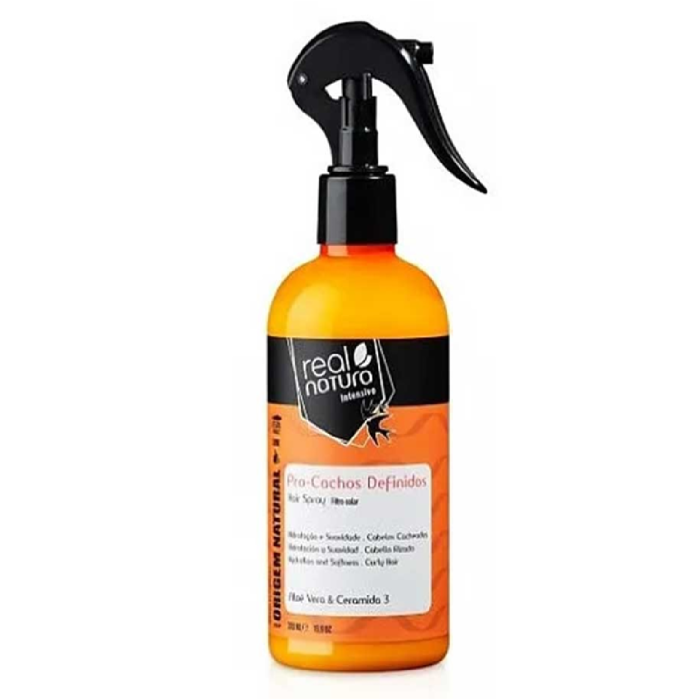 Real Natura Bi-Fase Pro-Cachos Definidos Spray Bifásico 300ml Apto Método Curly