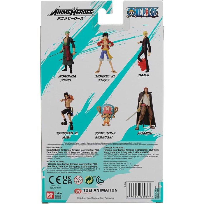 Bandai 36936 Anime Heroes One Piece - Figura de Acción Chopper 17 cm, 16 Puntos Articulados, Detallada para Coleccionistas 1 Bandai 36936 Anime Heroes One Piece - Figura de Acción Chopper 17 cm, 16 Puntos Articulados, Detallada para Coleccionistas 1