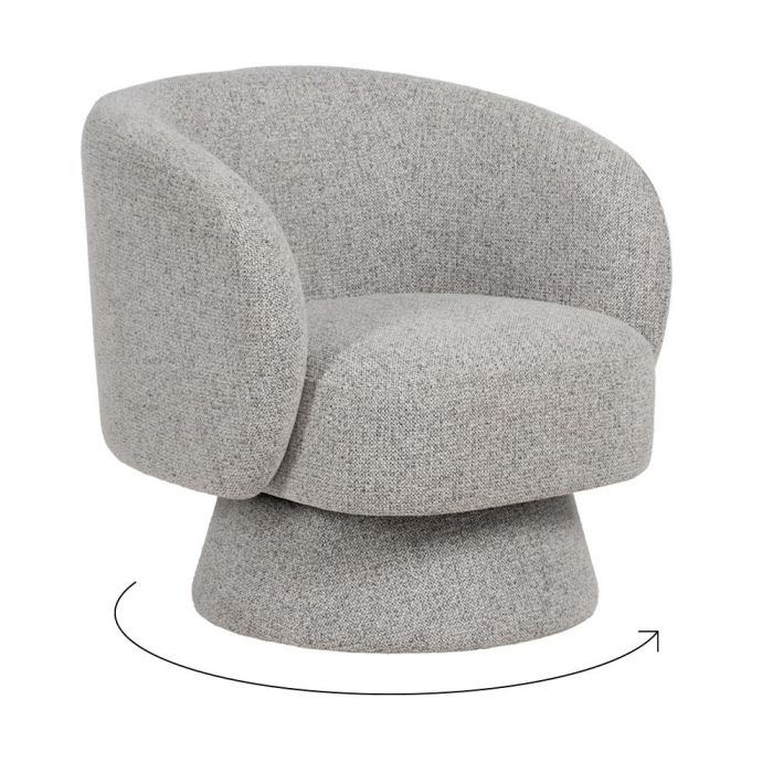 Sillón Giratorio Tejido Salón 78 X 79 X 77 cm