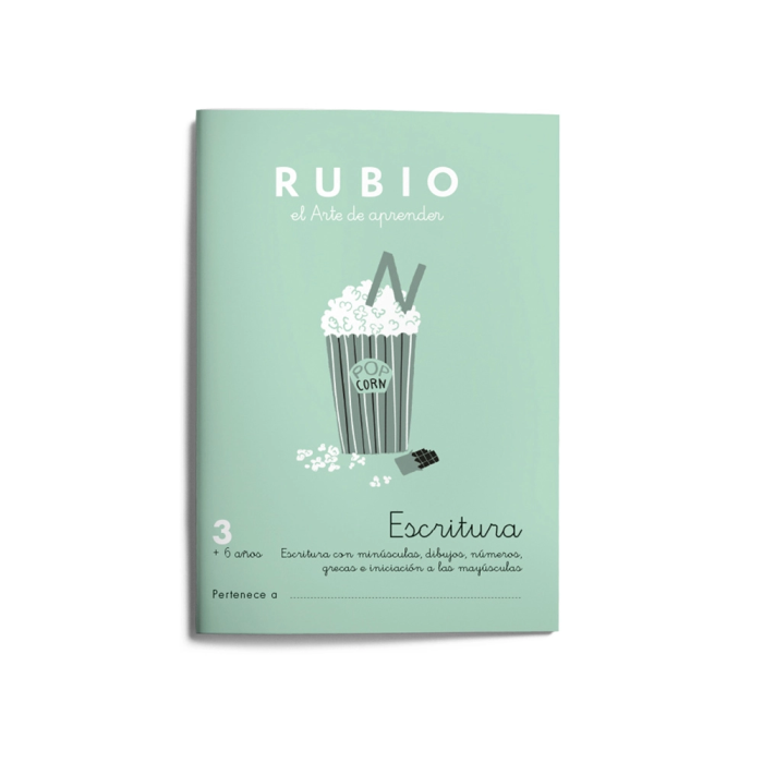 Rubio Cuaderno Caligrafía Nº 3 Desarrollo Destrezas Motrices Lenguaje Escrito Certificado FSC 12x213x155 mm 1