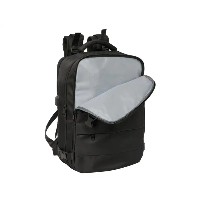 Safta Mochila de Viaje Cabina para Portátil 15,6" Real Madrid Negro con Conector USB y Zapatillero 5 Safta Mochila de Viaje Cabina para Portátil 15,6" Real Madrid Negro con Conector USB y Zapatillero 5