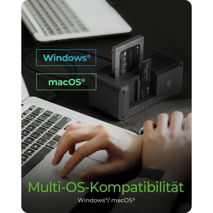 ICY BOX IB-2924MSCL-C31 USB-C 3.2 Klon- und DockingStation für 2,5"/3,5" SATA HDD und M.2 NVMe SSD 4 ICY BOX IB-2924MSCL-C31 USB-C 3.2 Klon- und DockingStation für 2,5"/3,5" SATA HDD und M.2 NVMe SSD 4