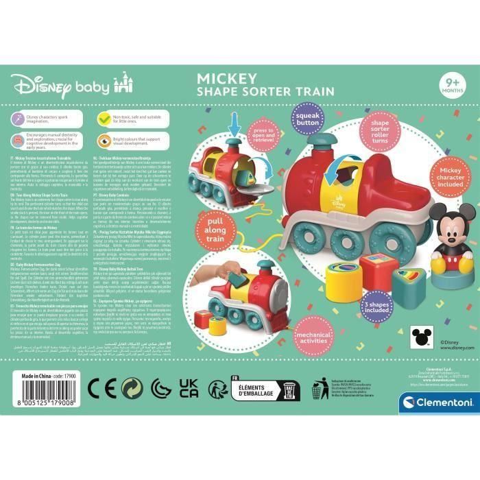 Tren Encajaformas Remolcable Mickey 17900 Clementoni 5 Tren Encajaformas Remolcable Mickey 17900 Clementoni 5
