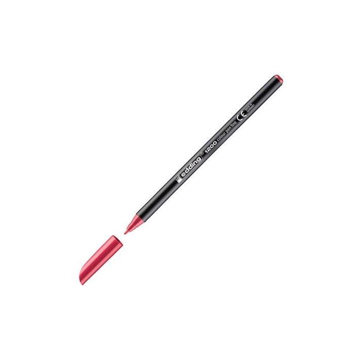 Edding Rotulador 1200 Punta Fina Carmin - Pack de 5 unidades para escritura y dibujo sobre papel (5 Unidades)