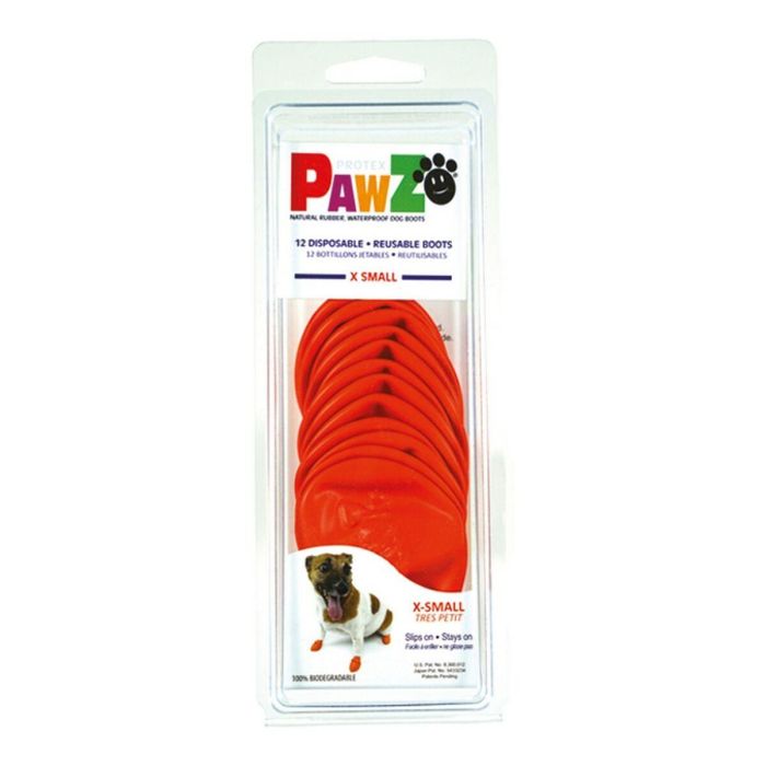 Pawz Botas para Perro Naranja Talla XS - 12 Unidades de Goma Natural Impermeables para Protección de Patas contra Calor, Hielo y Suciedad 1 Pawz Botas para Perro Naranja Talla XS - 12 Unidades de Goma Natural Impermeables para Protección de Patas contra Calor, Hielo y Suciedad 1